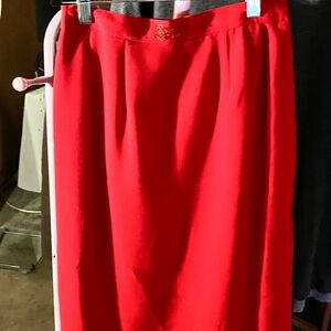 Elegant Red Women's Skirt
